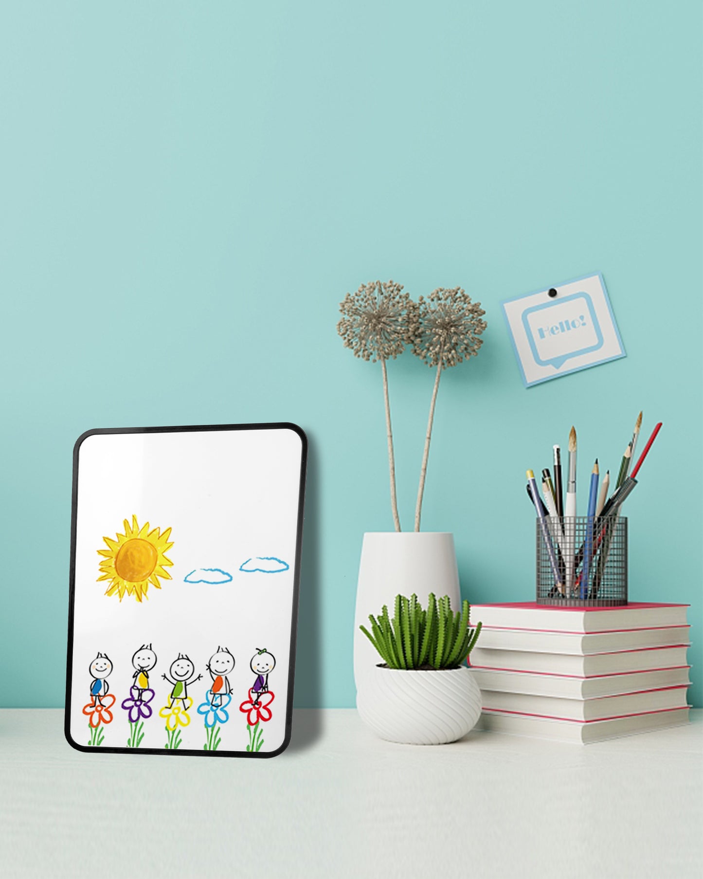 Mini 29x21cm Small Dry Eraser Whiteboard Magnetisch tragbare doppelseitige leere persönliche Handschrift Weiße Tafel A4 Größe Lap Board - Euroharry GmbH