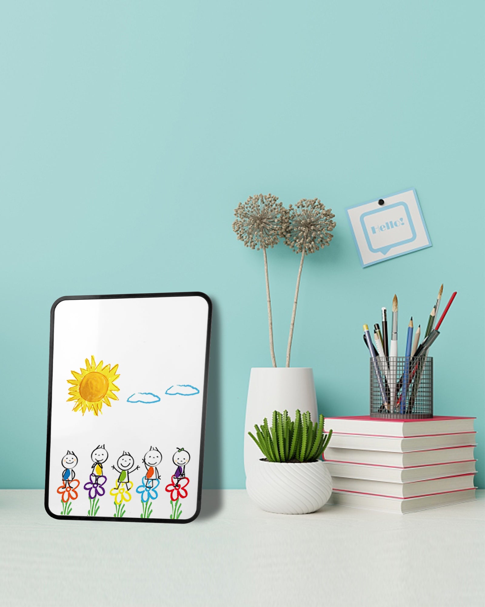 Mini 29x21cm Small Dry Eraser Whiteboard Magnetisch tragbare doppelseitige leere persönliche Handschrift Weiße Tafel A4 Größe Lap Board - Euroharry GmbH