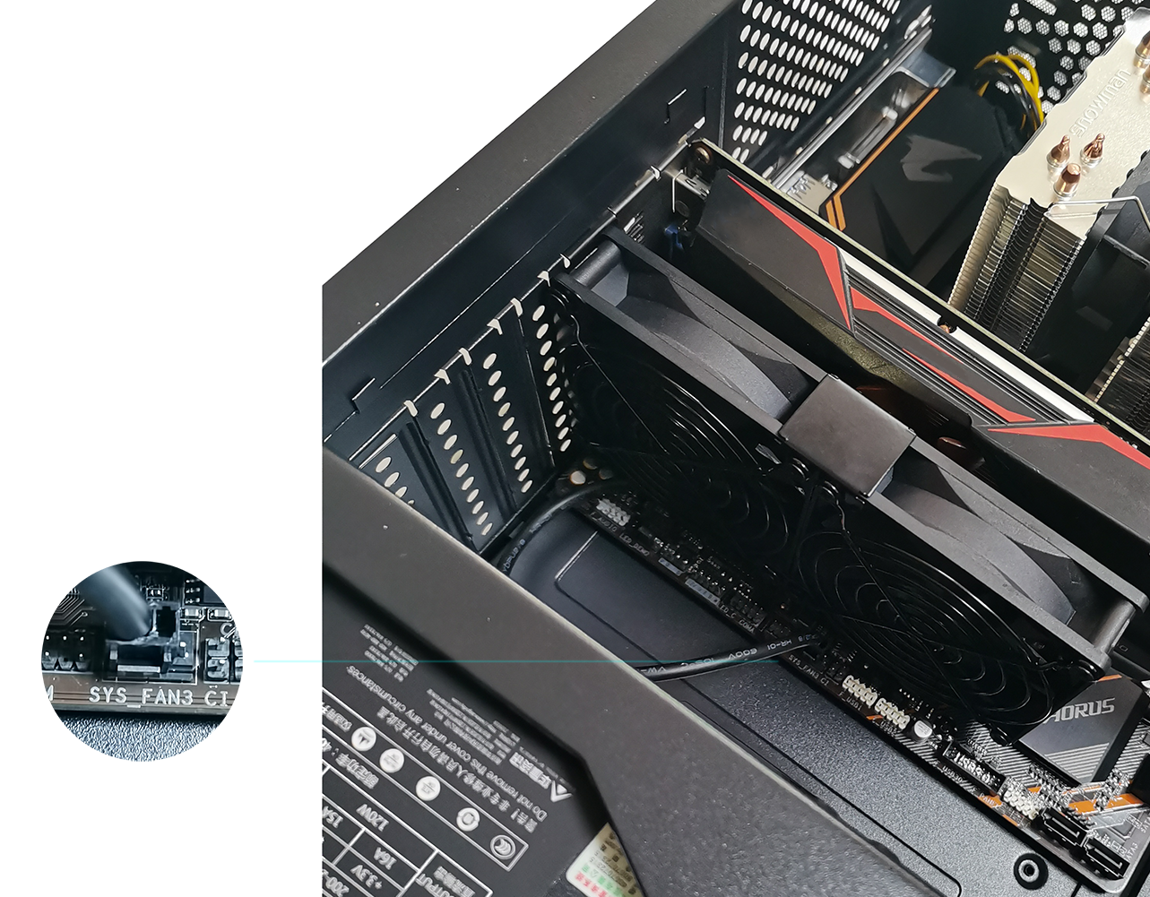 Grafikkarten-Lüfter2 x 92 mm -Hoher Luftstrom Lüfter, -PCI-Halterung Kühler - GPU-Lüfter ，unterstützt 5 V, 7V,12V unterstützt unterstützt Support Mainboard sys_fan Schnittstelle - Euroharry GmbH